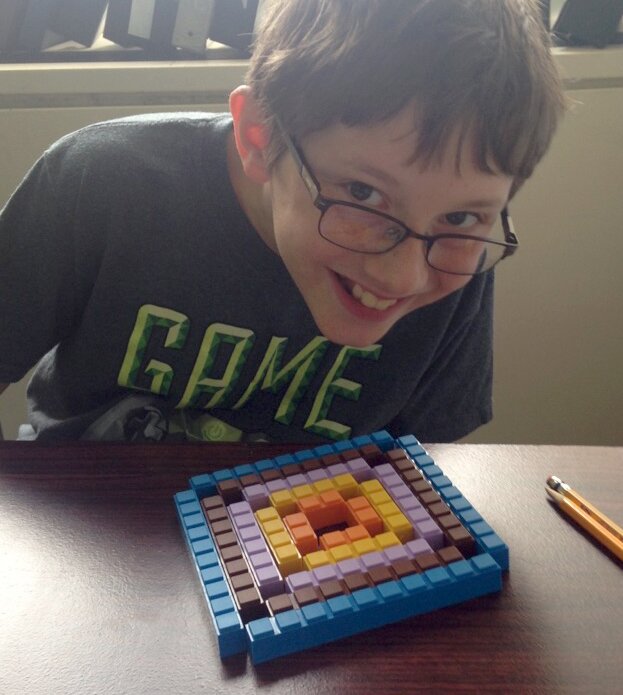 student showing math block creation student showing math block creation